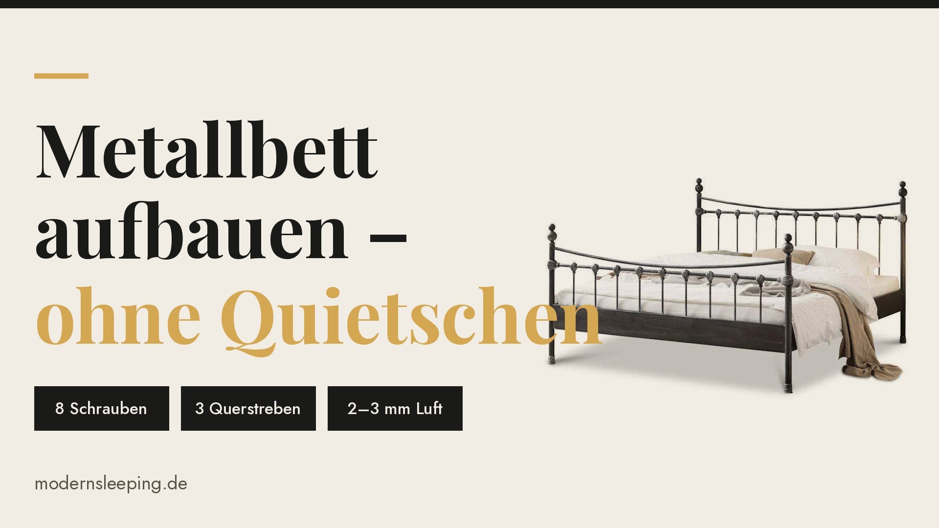 Metallbett aufbauen: So quietscht es nie wieder
